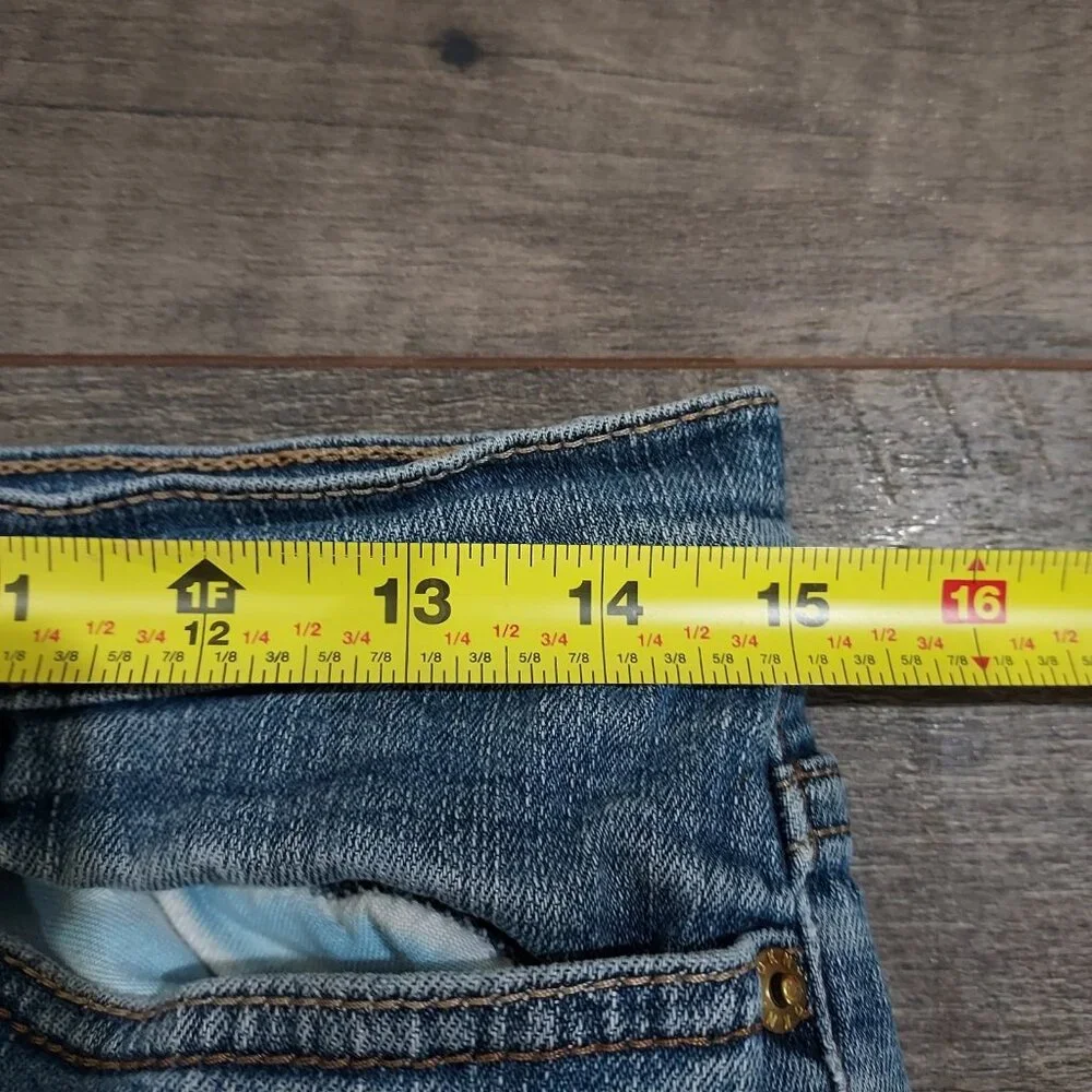 Thrashed Distressed DKNY Boot Cut Cotton Spandex Fits 30x30 size 10 - Picture 10 of 15